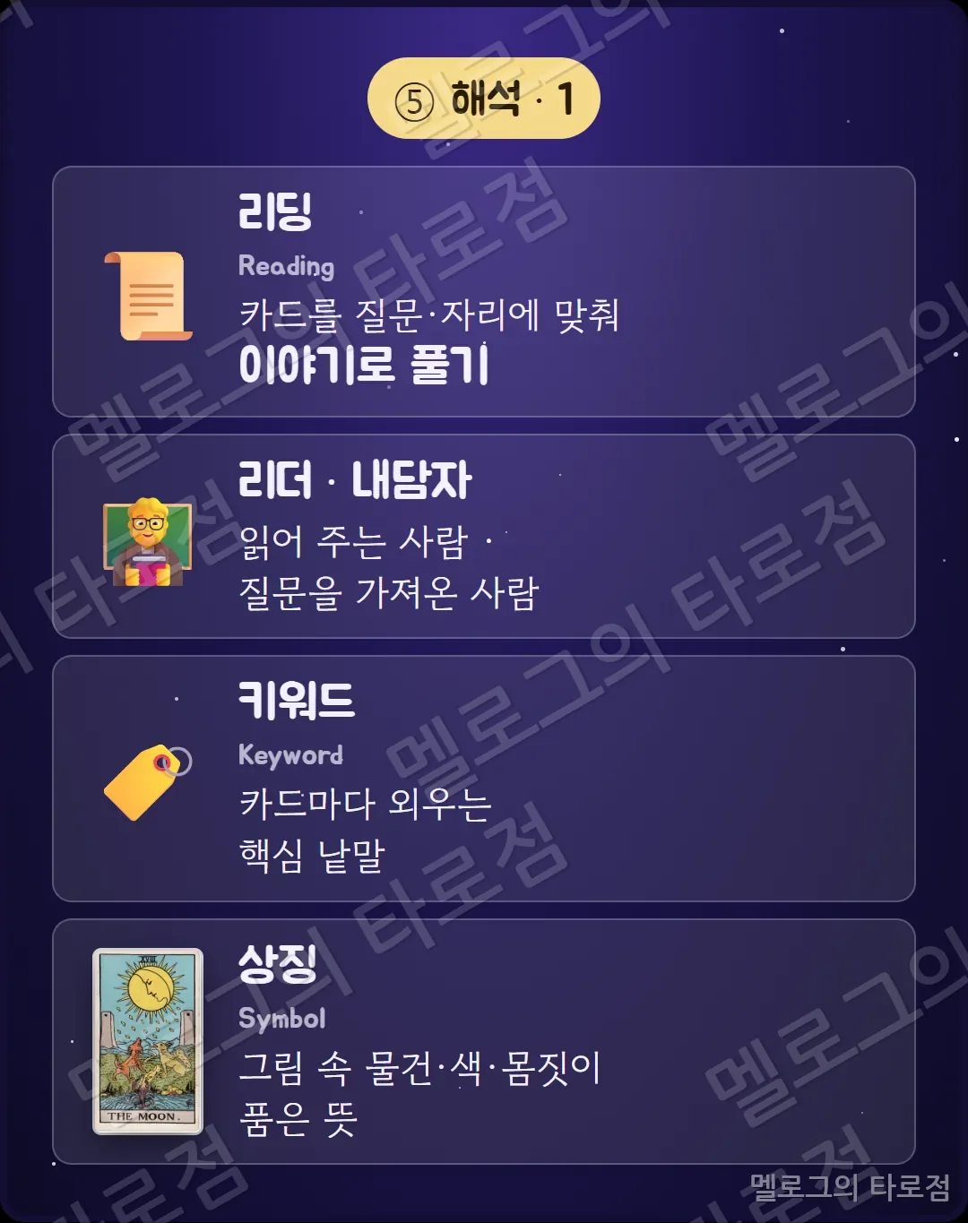 리딩·리더와 내담자·키워드·상징